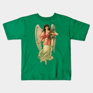 Victorian Christmas Angel Kids T-Shirt